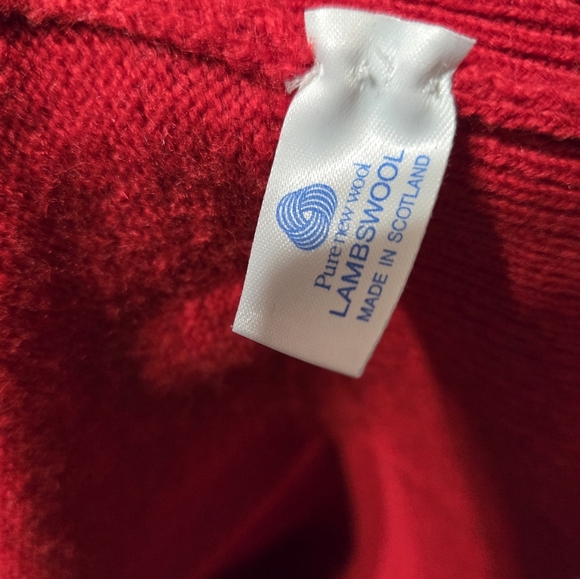 Clan Royal Lambs Wool Preppy Embroidered Golf Design V-Neck Sweater - Picture 13 of 13